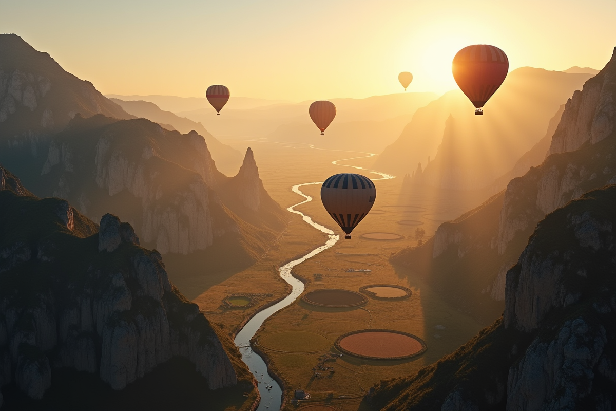 montgolfière paysage